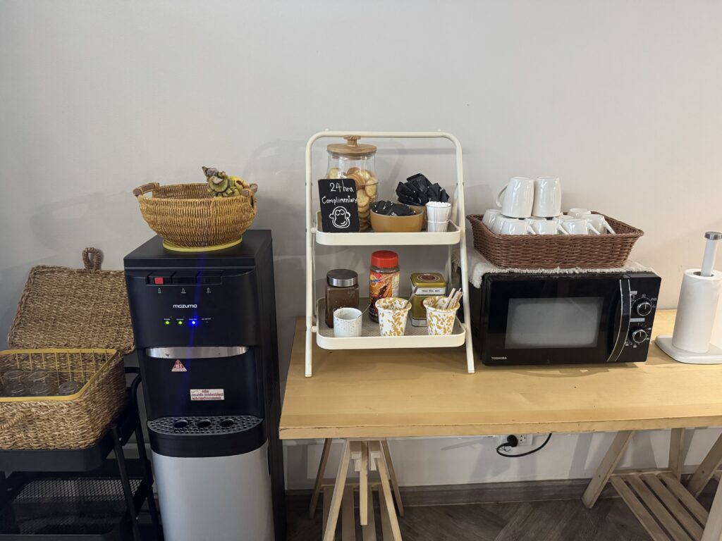 Complimentary drinks and snacks at Blue Monkey Hub & Hotel Krabi Town