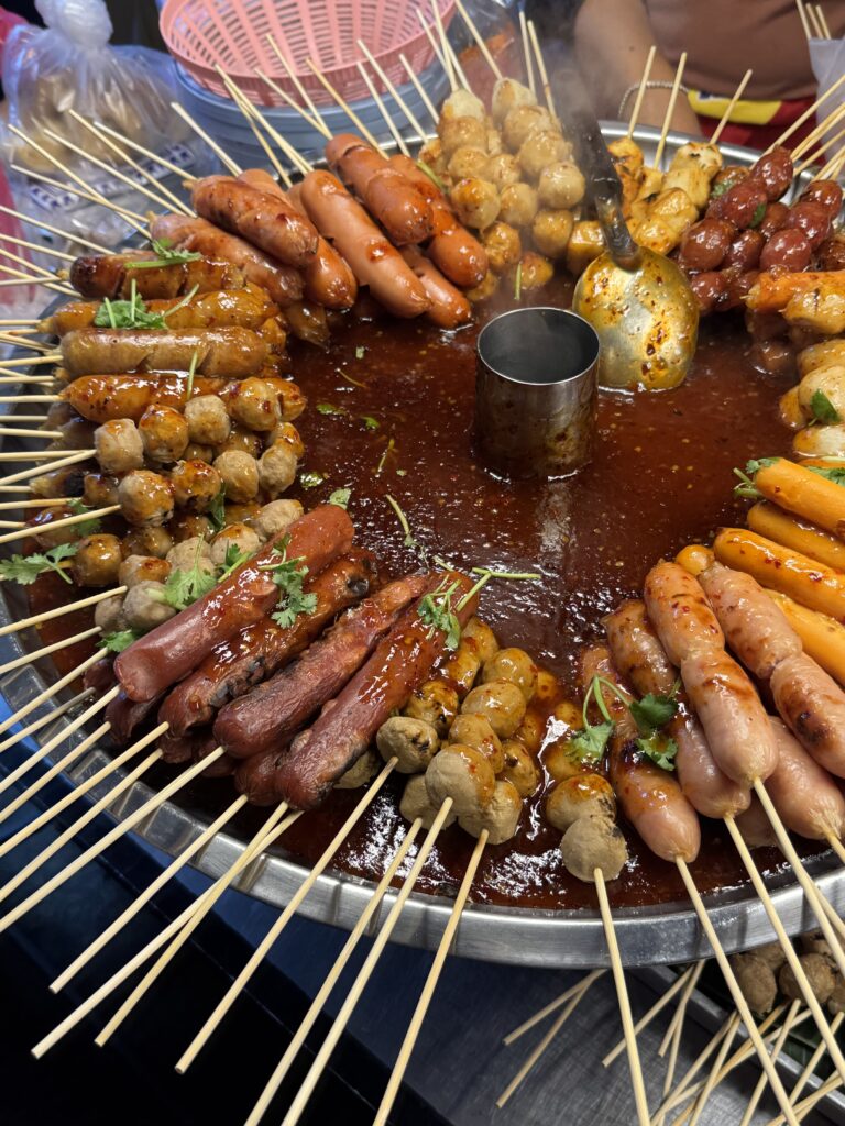 Grilled skewers at Krabi Town night market