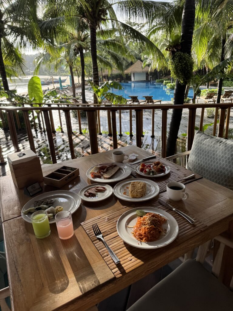 Breakfast with pool view at Phi Phi Coco Beach Resort